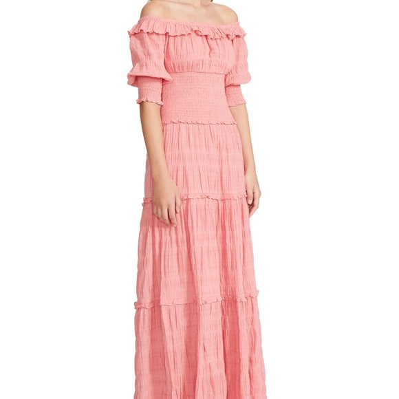 BB DAKOTA BY STEVE MADDEN Peasantries Off the Shoulder Maxi Dress - Picture 1 of 6